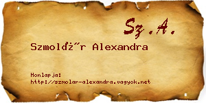 Szmolár Alexandra névjegykártya