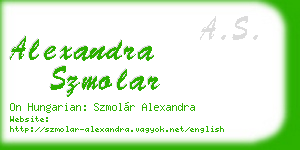 alexandra szmolar business card