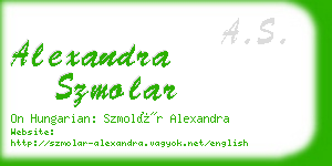 alexandra szmolar business card